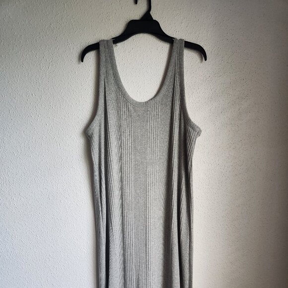 a new day Grey Sweater Tank Dress w/side splits Size XXL 49"Long top to bottom - Picture 1 of 5